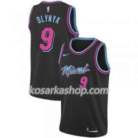 Dres Miami Heat Kelly Olynyk 9 Nike 2018-19 City Edition Crna Swingman